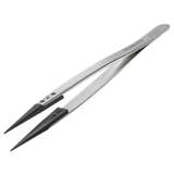 ESD Plastic Tip Tweezers, Style 259, Carbon Fiber Tips A259CF, Pointed, 5.1" redirect to product page